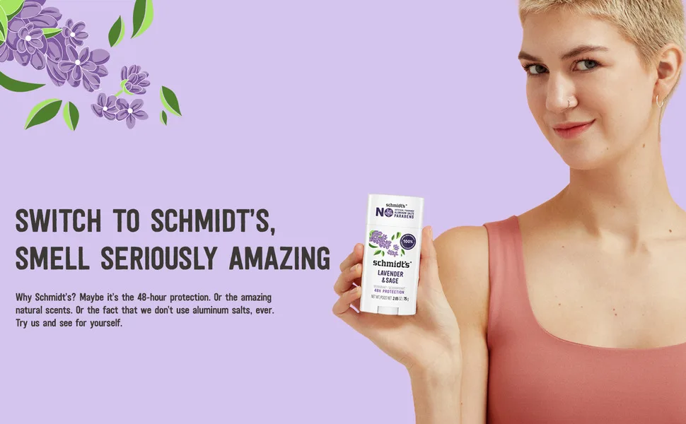 Schmidt's Aluminum-Free Vegan Deodorant Lavender & Sage 2 Count & Clean Coconut 2.65 oz Each - product information 2