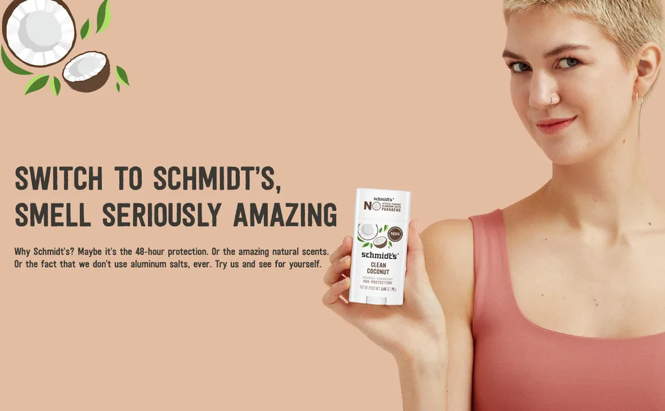 Schmidt's Aluminum-Free Vegan Deodorant Lavender & Sage 2 Count & Clean Coconut 2.65 oz Each - product information 5