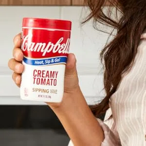Campbell's Creamy Tomato Soup, Microwavable Cup,4 Count (Pack of 4) - Campbell