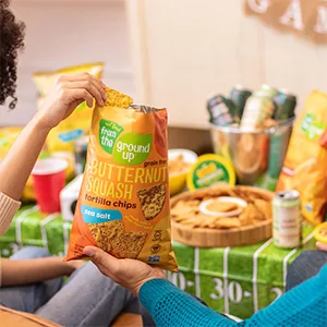 REAL FOOD FROM THE GROUND UP Cauliflower Tortilla Chips - 6Count, 4.5 Oz Bags (Salted) - tortilla chips