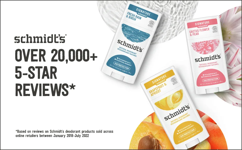 Schmidt's Aluminum Free Natural Deodorant For Women And Men & 100% Natural Origin Ingredient Deodorant Stick Fresh Rain & Birch 2 Count - product information 3