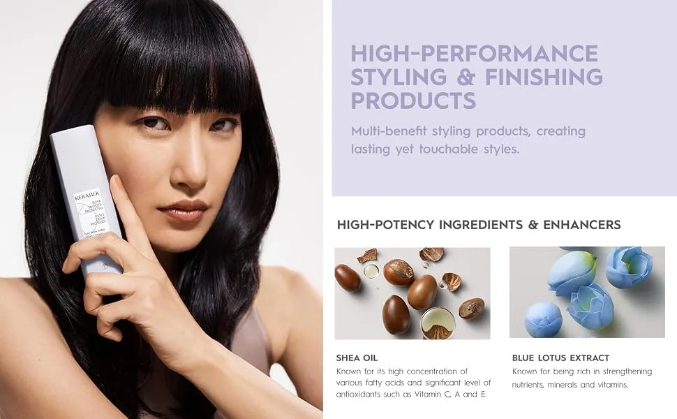 KERASILK Texturizing Finishing Spray | Flexible Hold | Creates Natural Texture Volume & Body | Anti Humidity Effect | With Heat Protection Pack of 2 - Kerasilk - high performance styling and finishing products