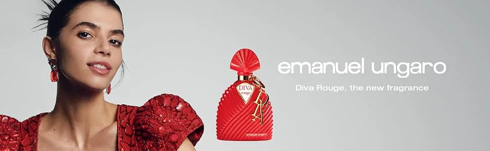 Emanuel Ungaro Diva Rouge Eau de Parfum 3 Piece Gift Set For Women - Perfume Spray 3.4 Fl. Oz. Body Lotion 3.4 Fl. Oz. & Pouch - Emanuel Ungaro Diva Rouge Eau de Parfum Perfume Spray For Women