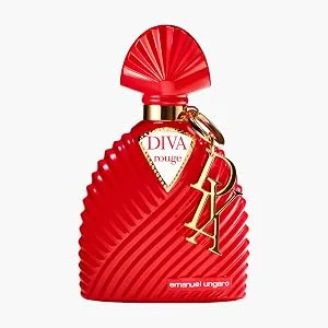Emanuel Ungaro Diva Rouge Eau de Parfum 3 Piece Gift Set For Women - Perfume Spray 3.4 Fl. Oz. Body Lotion 3.4 Fl. Oz. & Pouch - Emanuel Ungaro Diva Rouge Eau de Parfum Perfume Spray For Women