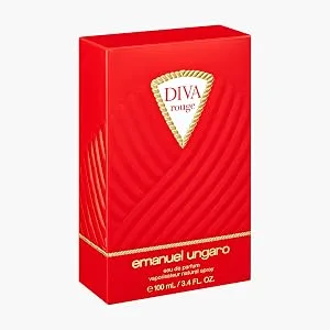 Emanuel Ungaro Diva Rouge Eau de Parfum 3 Piece Gift Set For Women - Perfume Spray 3.4 Fl. Oz. Body Lotion 3.4 Fl. Oz. & Pouch - Emanuel Ungaro Diva Rouge Eau de Parfum Perfume Spray For Women