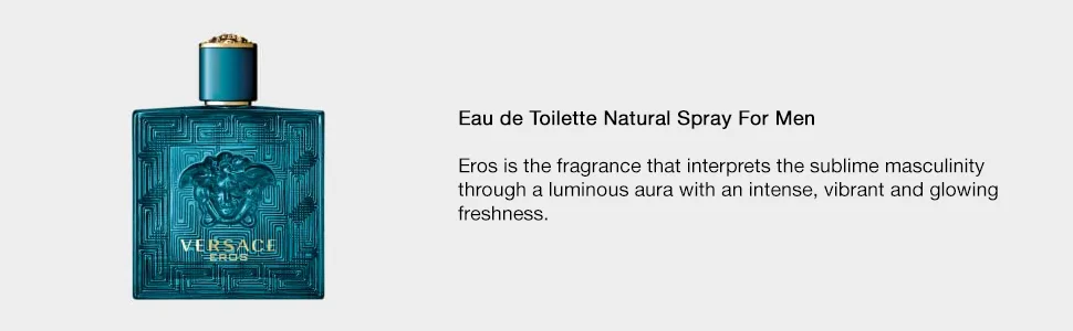 Versace Eros for Men Eau de Parfum Spray 6.7 Ounce & Eros for Men 6.7 oz Eau de Toilette Spray - product information 3