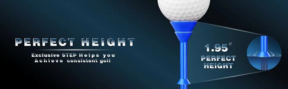 CHAMPKEY 3-1/4" Premium Golf Tees|Excellent Durability and Stability Tees | Choose Between 30 Pack and 50 Pack Mixed Color 50 - product information 3