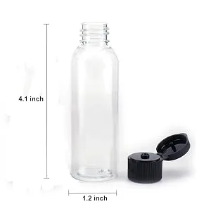 Bekith 30 Pack 2 oz Plastic Empty Lotion Containers Clear Travel Bottles with Black Flip Cap and 10 Funnels for Shampoo, Conditioner, Lotion - product information 4