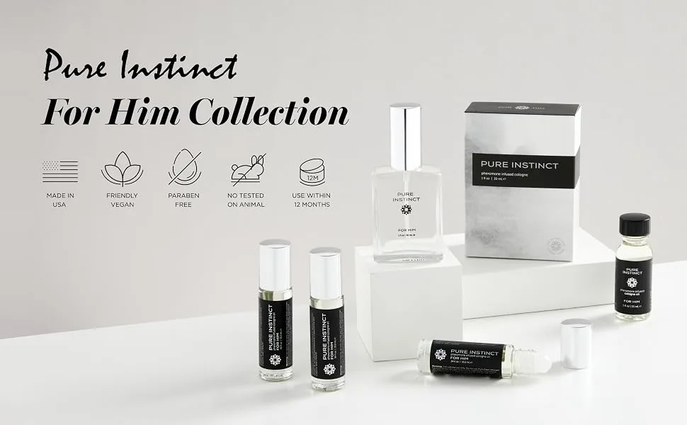Pure Instinct Pheromone Infused Cologne Oil for Him 0.5 fl.oz (15 mL) Cedar Citrus Vanilla 1 Fl Oz (Pack of 1) - for him