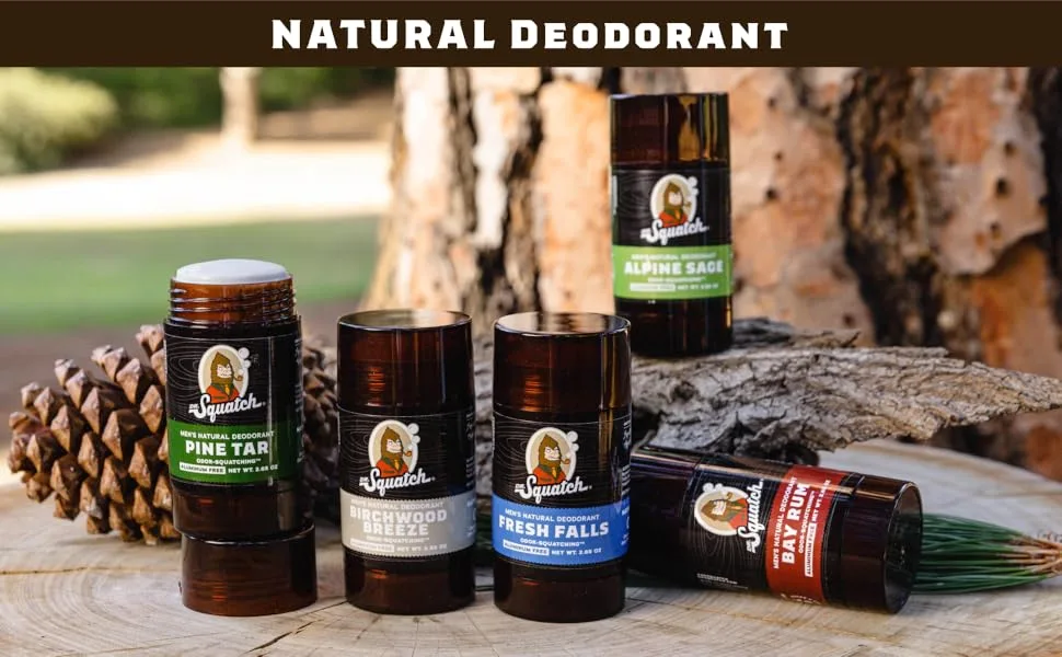 Dr. Squatch Natural Deodorant for Men Odor-Squatching Men's Deodorant Aluminum Free - Alpine Sage 2.65 oz (1 Pack) - Dr. Squatch Deodorant