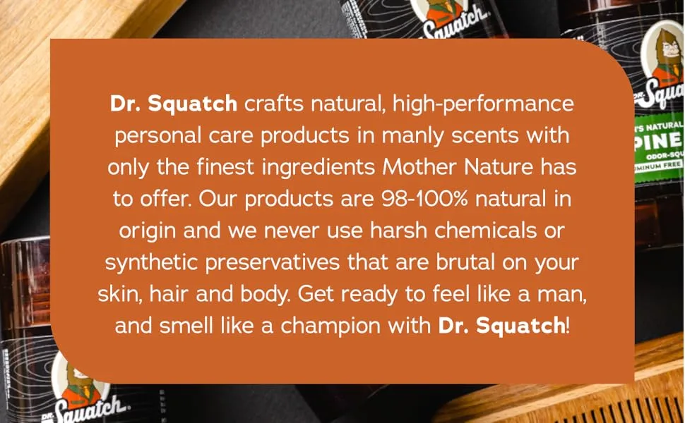 Dr. Squatch Natural Deodorant for Men Odor-Squatching Men's Deodorant Aluminum Free - Alpine Sage 2.65 oz (1 Pack) - Dr. Squatch Natural Deodorant