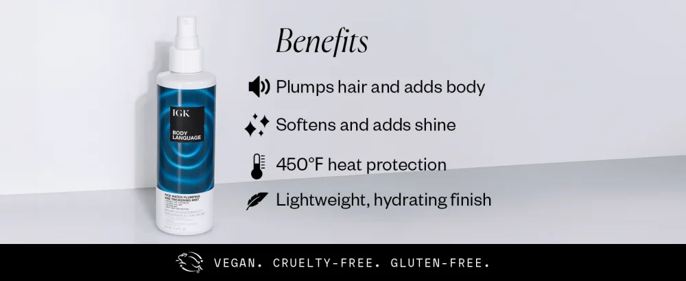 IGK Body Language Rice Water Plumping 2 Fl Oz (Pack of 1) - Benefits