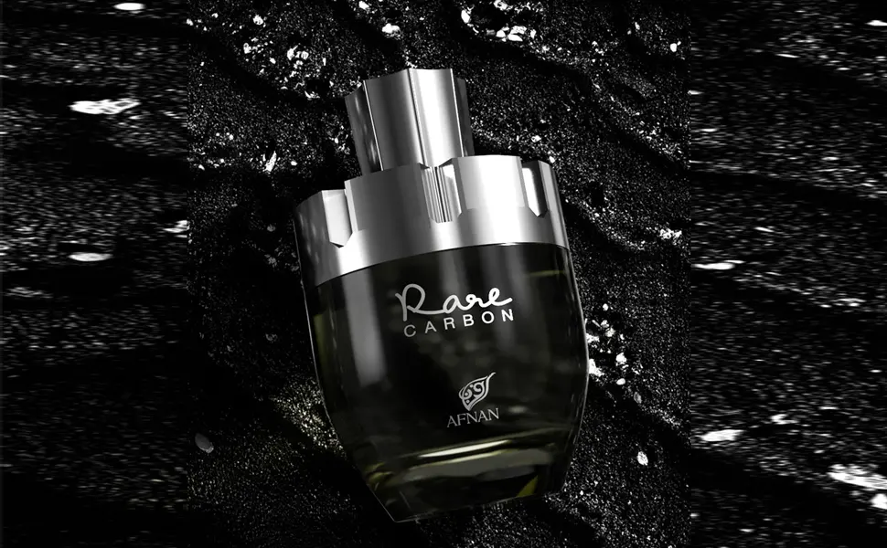 Afnan Rare Carbon Eau De Parfum Spray for Men 3.4 Fl. Oz Rare Carbon for Men's - rare carbon 1