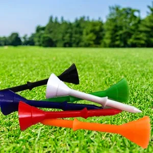 FINGER TEN Golf Tees 3 1/4 Inch Unbreakable Plastic Tee Value 12/24/60 Pack, Pro Upgrade Step Up Long 83mm Colored Set All 3 1/4 Inch Mixed Color(24 Pack) - 6 Colors Available
