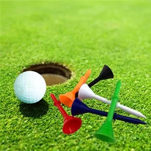 FINGER TEN Golf Tees 3 1/4 Inch Unbreakable Plastic Tee Value 12/24/60 Pack, Pro Upgrade Step Up Long 83mm Colored Set All 3 1/4 Inch Mixed Color(24 Pack) - cup tee
