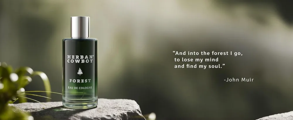 Herban Cowboy Forest Men's Cologne with Hints of Cedar Mandarin and Black Pepper (1.7 fl oz) - mens cologne