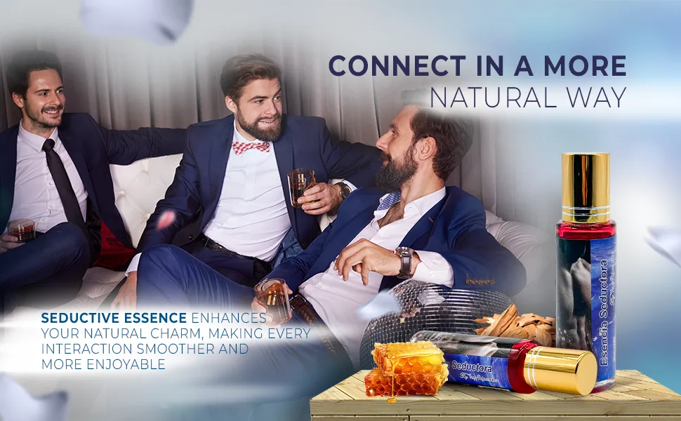 Seductive Essence Pheromone Roll-On for Men Confidence-Boosting Fragrance Subtle Attraction Pheromones Perfume Compact 15ml - Perfume with aphrodisiac scent