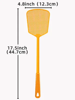 Kensizer 6-Pack Plastic Fly Swatters Heavy Duty, Multi Pack Matamoscas, Jumbo Long Handle Fly Swat Shatter Bulk, Large Bug Swatter That Work for Indoor and Outdoor - Fly Swatter