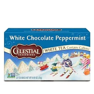 Celestial Seasonings White Tea, White Chocolate Peppermint, Contains Caffeine, 20 Tea Bags (Pack of 6) - product information 2