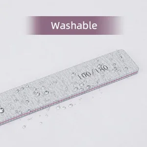 25 Pack Nail Files for Acrylic Nails 100/180 Grit Double Sides Emery Boards Professional Nail Buffering Files Type 1 -25 Count - Nail Files