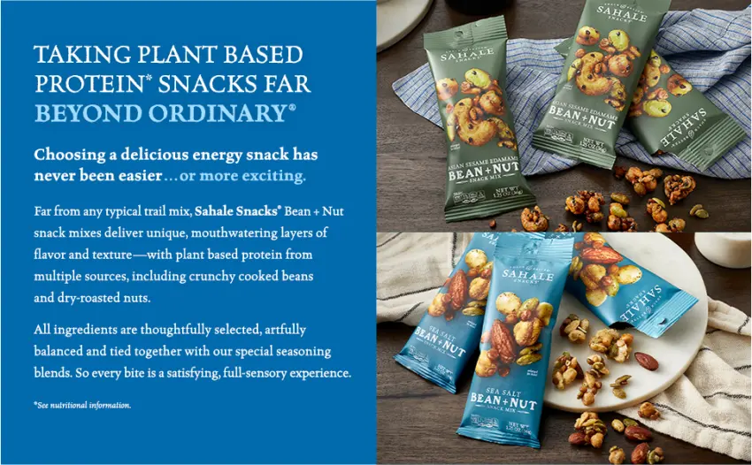 Sahale Snacks Bean + Nut Snack Mix Variety Pack, 4 Ounces (Pack of 6) Variety Pack 4 Ounce (Pack of 6) - Sahale Snacks Bean + Nut Snack Mix- Energy, plant based protein snacks far beyond ordinary