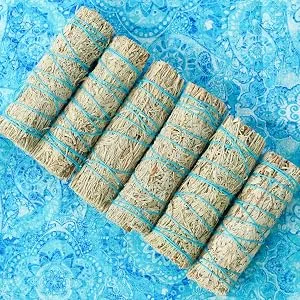 Blue Sage 6 Pack (4-Inch) - Smudge Kit Replenishment/Refill Smudging Kit Refill | Sustainably Grown Sage Bundles | Sage Smudge Sticks - blue river sage white sagE SMUDGE KIT SMUDGING KIT SAGES SMUDGES
