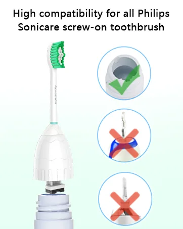 Aoremon Replacement Toothbrush Heads for Philips Sonicare DiamondClean, Black, Pack of 10 - for Sonicare e series