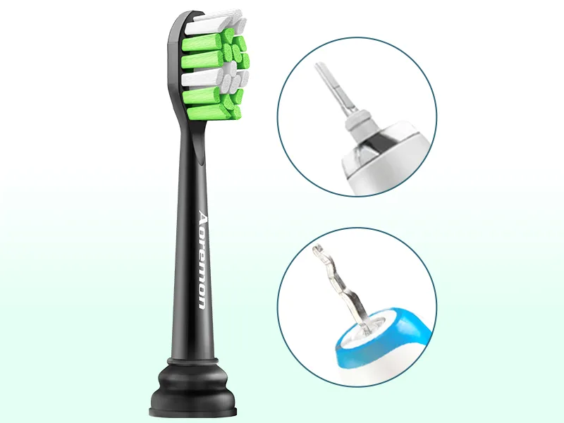 Aoremon Replacement Toothbrush Heads for Philips Sonicare DiamondClean, Black, Pack of 10 - widely compatible