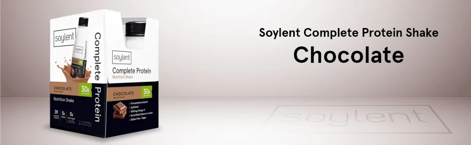Soylent Complete Protein Gluten-Free Vegan Protein Meal Replacement Shake, Chocolate, 11 Oz (Pack of 12) - Chocolate Protein shake