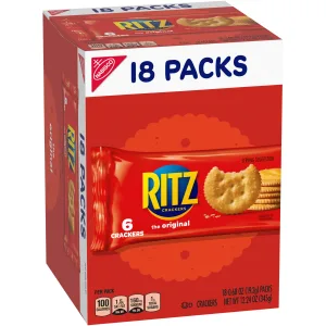 RITZ Original Crackers, 72 Snack Packs (4 Boxes) Original 18 Count (Pack of 4) - image