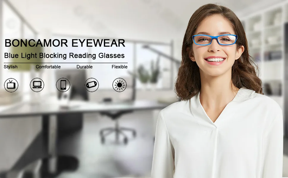 5 Pack Computer Reading Glasses Men and Women Anti Eyestrain Blue Light Blocking Glasses for Reading 5 Mix-2 2.0 x - 5 pack blue light blocking reading glasses
