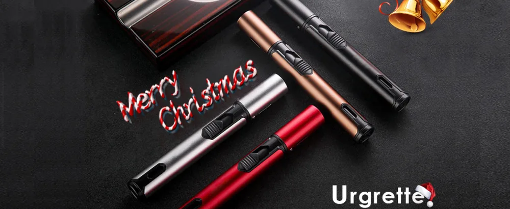 Urgrette 4 Pack Butane Torch Lighters, 6-inch Refillable Pen Lighter Adjustable Jet Flame Butane Lighter for Grill BBQ Camping (Gas Not Included) - torch lighters butane