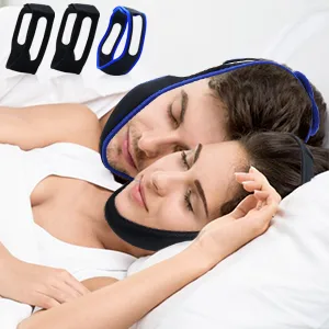 3Pack Anti Snore Chin Strap, Upgraded Breathable and Adjustable Stop Snoring Head Band with 4PCS Different Size Nose Vents Snore Stopper, Effective Snoreless Sleeping Solution for Men and Women - Edge-banding strip