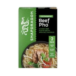 Snapdragon Beef Pho Instant Noodle Packets 4-Pack | 8.4 oz (4 Pack) Beef 8.4 Ounce (Pack of 4) - beef pho packet