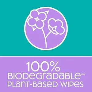 Nice 'N Clean SecureFLUSH Adult Flushable Wipes | Moist Toilet Tissue with Moisturizing Aloe & Vitamin E, 42 Count, Pack of 6 - plant based wipes