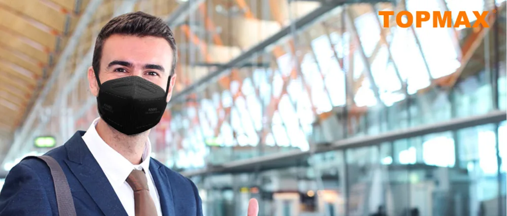 TOPMAX KN95 Face Masks 50 Pack 5-Ply Breathable Filter Efficiency95% Protective Cup Dust Disposable Masks Against PM2.5 Black Adult 50-pack Black - TOPMAX KN95 MASKS