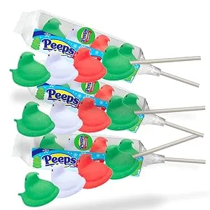 Marshmallow Candy Christmas Packs, Sugar Coated Character Shaped Marshmallows, Pack of 4, 12 Pieces - bulk peep cheap chicks party cake easter halloween pumpkin wood flavors bunny variety