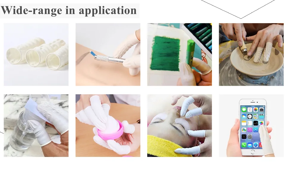 400 Count Latex Finger Cots Small Fingertip Gloves Disposable Finger Rubber Tips Protector Anti-Static Small (Pack of 400) - product information 3