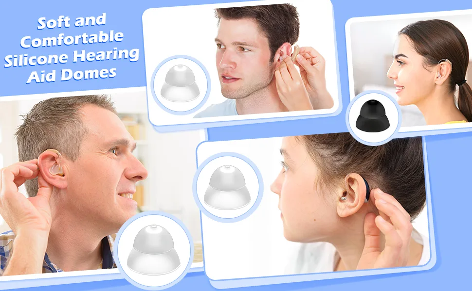 30 Packs Dome Hearing Aid Silicone Hearing Aid Domes Hearing Aid Power Domes Medium Power Domes Small Close Domes Ear Tips Hearing Direct Domes Large Power Dome for Hearing Resound Accessories (White) - product information 6