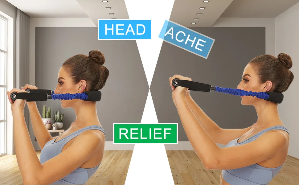 Neck Stretcher Exerciser, Cervical Traction Device for Neck Pain Relief and Cervical Spine Alignment. Portable Neck Traction Exerciser for Home/Office, Neck and Shoulder Relaxer Easy to Pull - 30-35 Pound - improve blood circulation, improve neck flexibility and reduce headache