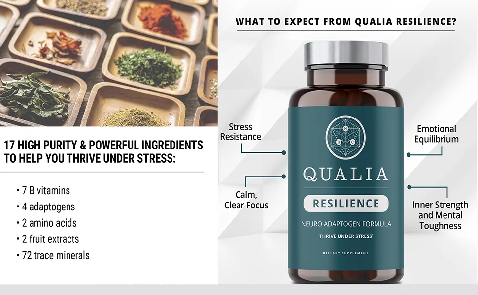 NEUROHACKER COLLECTIVE Qualia Resilience Stress Support Supplement - 40 Capsules - Qualia Resilience 02