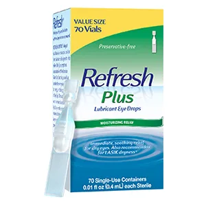 Refresh Plus Lubricant Eye Drops, Value Size, 70-0.01 Fluid Ounce (0.4 ml) Containers 70 Count (Pack of 1) - product information 2