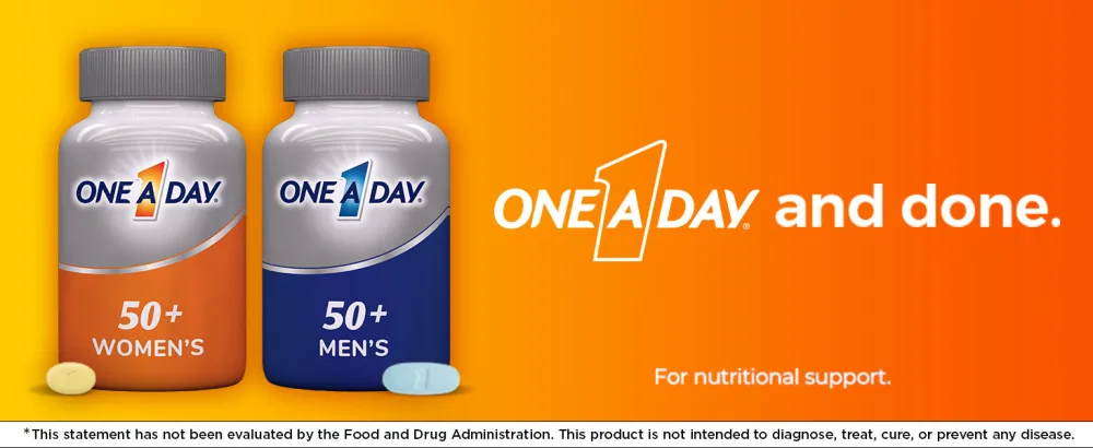 ONE A DAY Womens 50+ Healthy Advantage Multivitamins, Supplement with Vitamins A, C, E, B1, B2, B6, B12, Vitamin D and Calcium, Tablet 200 Count - One A Day and done.