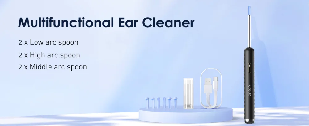 Ear Wax Removal Tool Camera: 1296p Earwax Remover Otoscope Rechargeable Visual Wireless Smart with Visible Lighted Endoscope Ear Cleaning Clean Scope Kit - product information 14