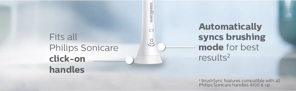 Philips Sonicare Genuine C3 Premium Plaque Control Replacement Toothbrush Heads, 2 Brush Heads, White, HX9042/65 White 2 Count (Pack of 1) - philips sonicare toothbrush heads brush heads