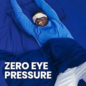Manta Sleep Mask - 100% Light Blocking Eye Mask, Zero Eye Pressure, Comfortable & Adjustable Sleeping Mask for Women Men, Perfect Blindfold for Sleep/Travel/Nap/Shift Work Gray 1 Count (Pack of 1) - zero eye pressure eye cups cavity for eyes space allows blinking and protects eyelashes