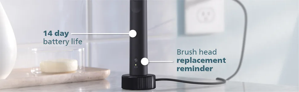 Philips Sonicare 4100 Power Toothbrush, Rechargeable Electric Toothbrush with Pressure Sensor, Black HX3681/24 Black New 4100 - Black Philips Sonicare electric toothbrush on charger