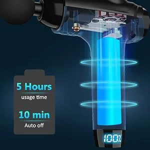 RAEMAO Massage Gun Deep Tissue, Electric Muscle Massager Percussion Massage Gun for Athletes, Handheld Deep Tissue Massager,Black - Massage gun
