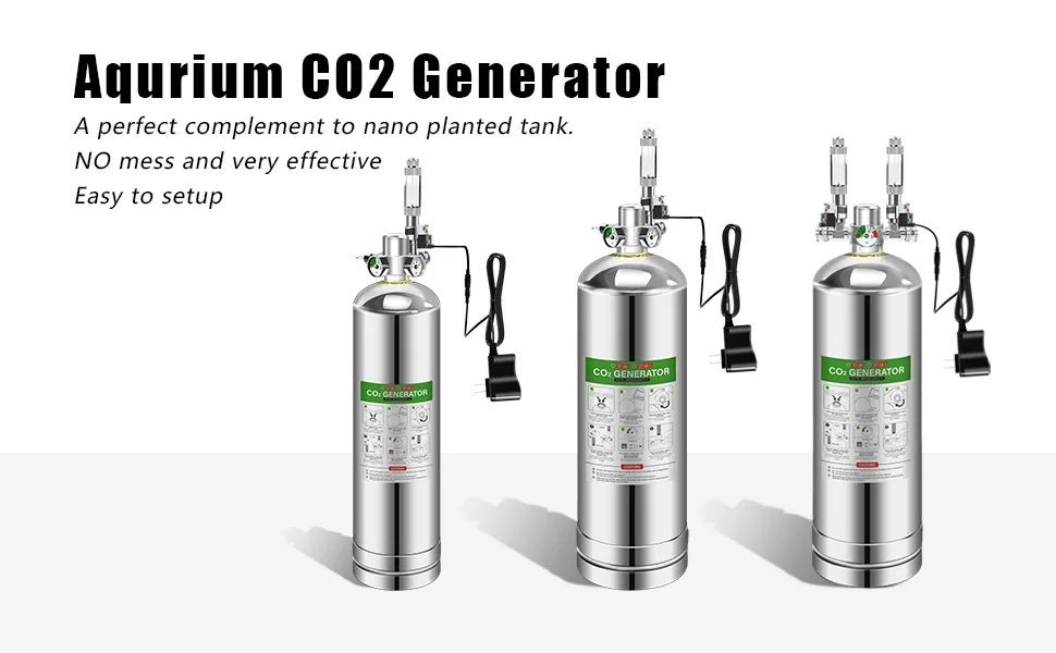 MagTool 2.5-4L Aquarium CO2 Generator System Carbon Dioxide Reactor Kit with Regulator and Needle Valve 4L with Solenoid - GNRT