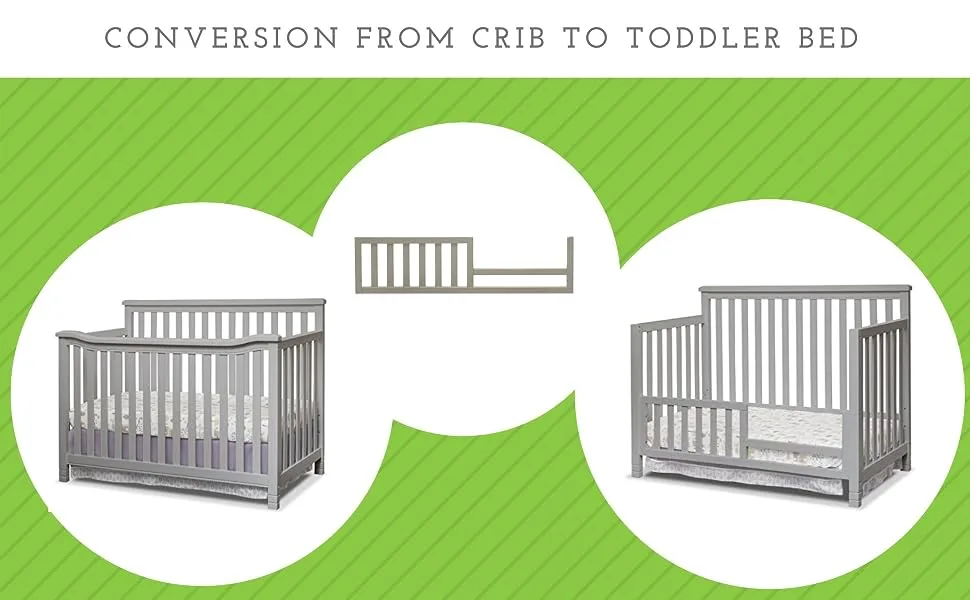 Toddler Bed Safety Guard Rail Conversion Kit 148 for Sorelle Cribs | See Description for List of Compatible Cribs (White) - Sorelle 148 Annie Crib